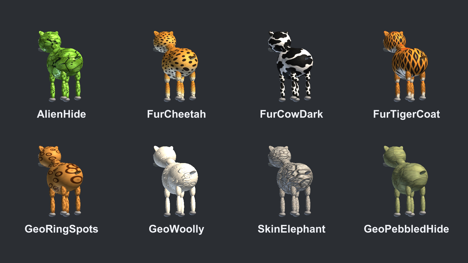 Creature Surface texture comparison